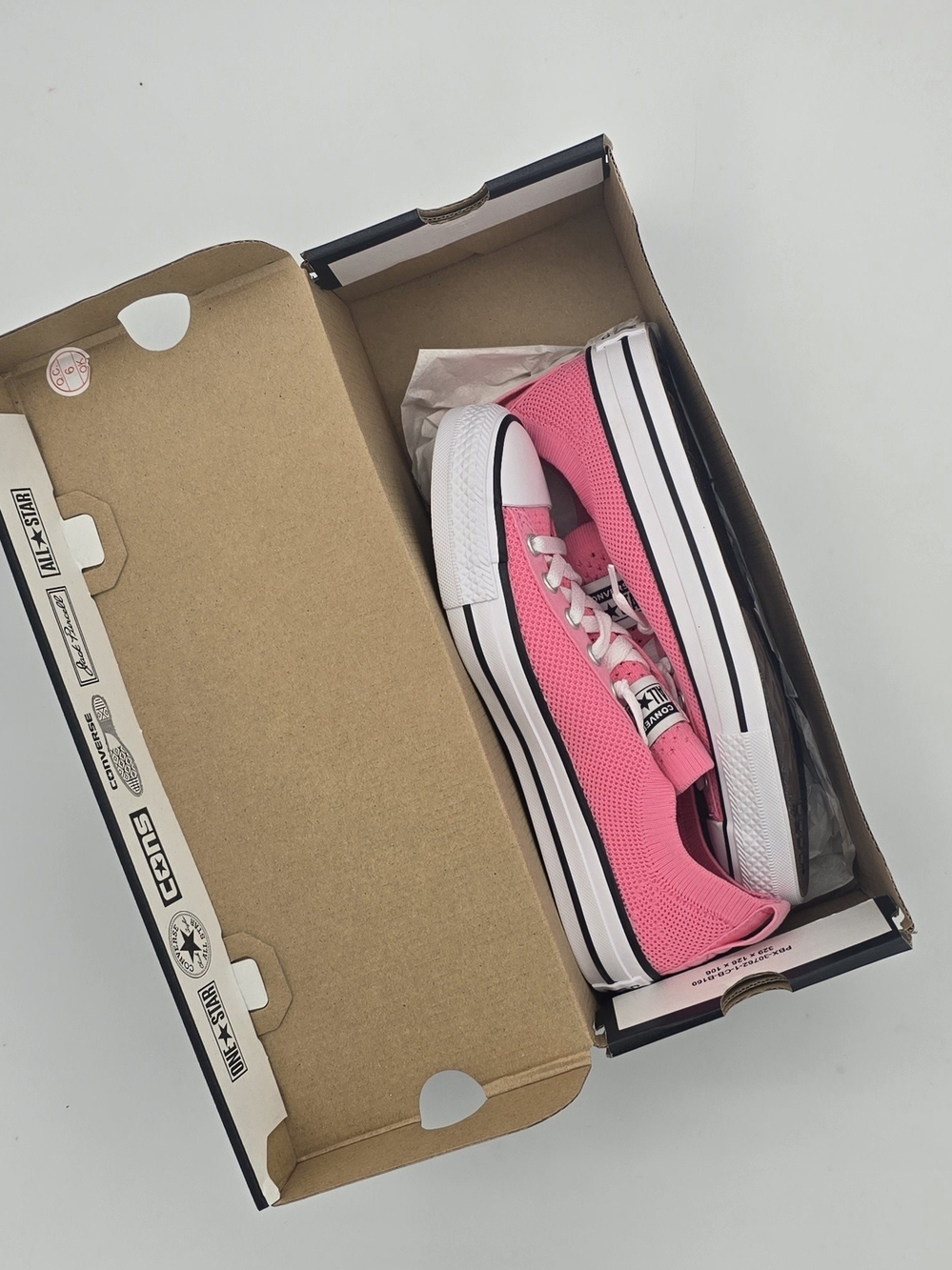 Converse CTAS Kids Knit Slip - Oops Pink/White/Black Sz 4